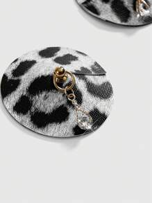 ROMWE J-Fashion 1 Set Y2K Aesthetics Sexy Metallic Leopard Print Pasties - Black and White - View 5