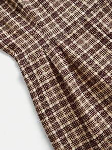 无袖格子连体裤，配吊带和收腰设计，复古风格，格子连体裤，阔腿裤，卡其裤，老钱风格，返校服装，秋季女装，90年代时尚连体裤