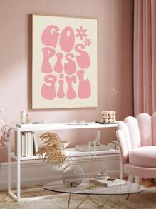 SHEIN 1 件励志名言墙饰、趣味印刷帆布印刷墙画、赋权海报、积极肯定艺术印刷品、大胆陈述画作、平面设计艺术品、家居装饰、房间美学、海报、理想礼物，适用于客厅、卧室、浴室、咖啡厅 - 彩色 - 查看 10