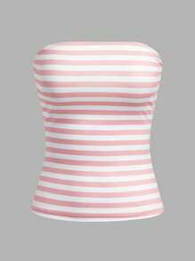 SHEIN EZwear 4pcs/Set Women's Fashion Strapless Fitted Versatile Top,Rave Top - Multicolor - View 6