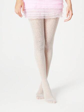 Kawaii Damen Leopardenmuster Höschenhose/Strumpfhose/Leggings mit Strass, geeignet zum Kombinieren mit Röcken