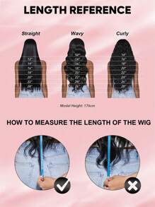 ALL READY WIG Perucă 100% păr uman, pre-decolorată, pre-smulsă, pre-tăiată, cu dantelă frontală topită, 6x5, fără lipici, cu onduleuri adânci, 9AM HAIR