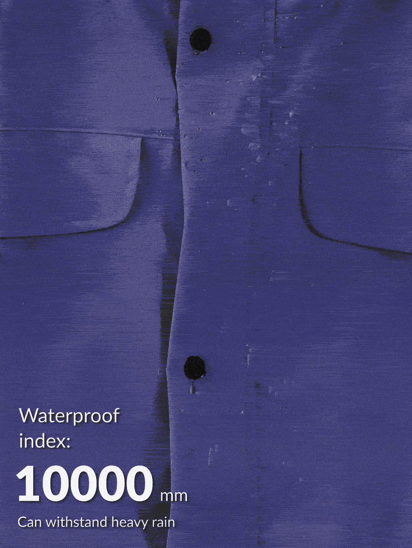 In My Nature Áo mưa ngoài trời chống thấm nước dành cho nữ, không chứa flo, thích hợp cho cắm trại, đi bộ đường dài, đi làm trong thành phố - Màu xanh hải quân - Xem 3