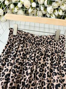 SHEIN LUNE Women's Leopard Print Tie Waist Pocket Pants Skirt, Spring/Summer Summer Outfits For Women Concert Outfit Women Country Business Casual Woman  Summer Outfits For Women
