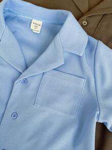 Blossori 男童法式优雅蓝/绿领针织多件套，春夏 - 彩色 - 查看 6