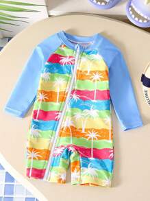 Baby Einteiler Badeanzug, Palmen-Muster Sommerstil