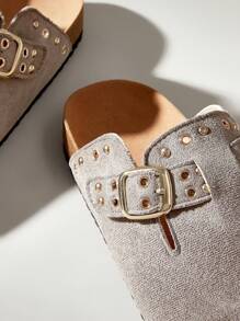 Solecia Women Casual Solid Color Flat Loafers - Dark Grey - View 5