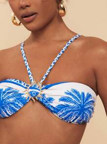 Travachic Women's Spaghetti Strap Top And Triangle Bottoms Swimwear, Graphic Beachwear Women, High Waisted Bikini, Push Up Bikini, Summer Beach Vacation,Backless,Beachwear High Waisted,Beach Outfits For Woman,Sexy,Summer Outfits For Women, For Beach Vacation For Summer Beach Vacation,Boho,Vacation,LINEN,Crochet