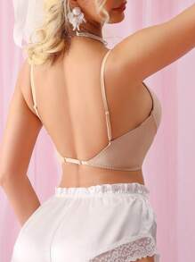 Áo ngực có gọng màu da trơn đơn giản dành cho nữ, phù hợp cho tiệc cưới - Màu be - Xem 1