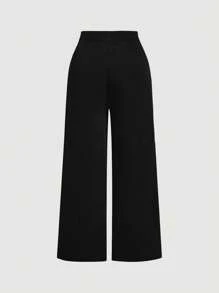 SHEIN MOD Elegantes Büro-/Lässig-Set mit Wende-Kragen Weste und Hose, Große Größen, 2-teilig