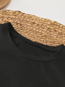 INAWLY Women's Casual Skull Print Long Sleeve Round Neck T-Shirt, Spring Autumn Graphic Tees Women Tops For Spring Outfit - Black - View 4