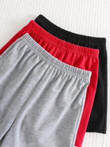 Cozy Pixies 6pcs Set Baby Boy Letter Print Soft Knit Sleeveless Crew Neck Pullover Top And Elastic Waist Shorts