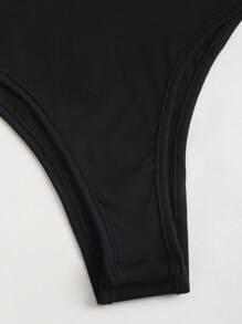 SHEIN Unity Body in tinta unita da donna con scollo a V e senza maniche, casual