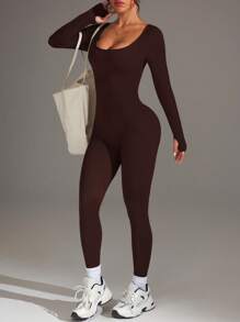 SHEIN Tuta ginnica minimalista da donna, adatta per l'estate - Multicolore - Visualizzare 1