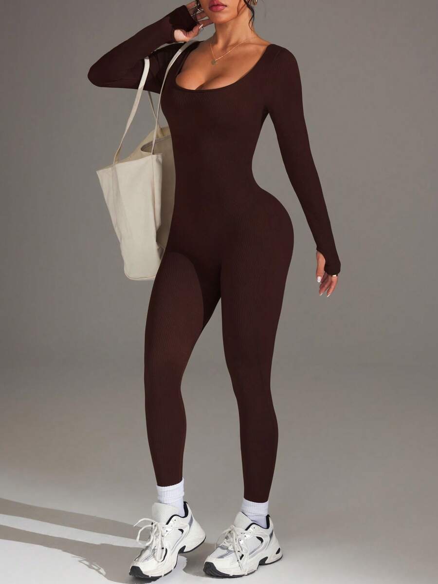 SHEIN Tuta ginnica minimalista da donna, adatta per l'estate - Multicolore - Visualizzare 1