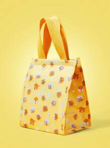 TOM & JERRY X SHEIN 黄色卡通老鼠印花时尚保温午餐袋、实用包、午餐袋、冷藏袋 - 黃色 - 查看 1