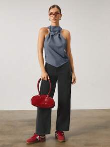 SHEIN Unity 女士 Office Siren 无袖上衣，内外设计，时尚风格