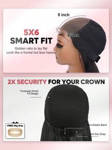 Long Straight Highlight All Ready Wig Pre Bleached Pre Plucked Pre-Cut Lace Melting Lace 5x5 Glueless Closure Wig 100% Human Hair 9AM HAIR - SNatural/22 - View 8