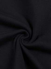 INAWLY 加大码性感纯色镂空拉链紧身衣 - 黑色 - 查看 3