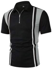 Manfinity Homme 男士休闲拼色短袖 Polo 衫，Old Money 品牌 - 彩色 - 查看 6