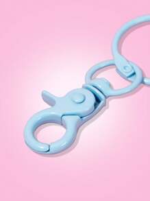 THE POWERPUFF GIRLS X SHEIN 时尚可爱的气泡图案亚克力钥匙扣 - 藍色 - 查看 4