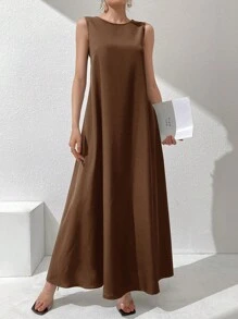 Al Najma Women's Solid Color Long Casual Arabian Dress With Buttons - Multicolor - View 8