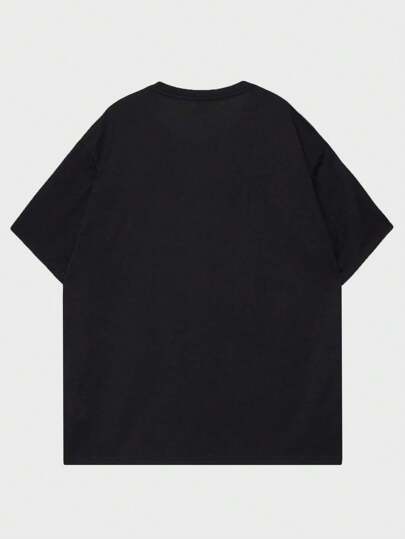 Street Life Men Cotton Slogan Butterfly Graphic Y2k T-Shirt, School