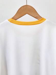 2pcs Kids Boys Cute Cartoon Animal Graphic Short Sleeve T-Shirt And Shorts Set - Multicolor - View 3