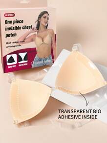 SHEIN 4pcs/Set Women Minimalist Skin-Tone Front Closure Transparent Straps Bra