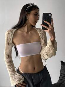 StreetHx 女式街头风格纯色轻便休闲针织开衫，春夏，女式夏季服装