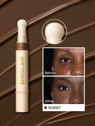 SHEGLAM Complexion Boost 컨실러-러셋 스펀지-헤드 어플리케이터 매트 리퀴드 컨실러 롱 라스팅 브라이트닝 컬러 커렉터 무중력 올데이 롱 라스팅 하이드레이팅 컨실러 크리스마스 윈터 컨실러 브랜드 뷰티 메이크업 화장품 여성과 소녀를 위한 완벽한 여름 봄 이상적인 Y2K 화려한 패션 생일 어머니의 날 기프트 파티 준비 완료 최고 색상