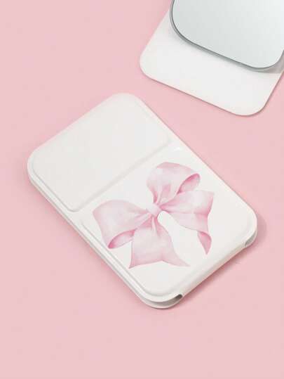 Kawaii مرآة مدمجة قابلة للطي وردية اللون بشكل فراشة جميلة