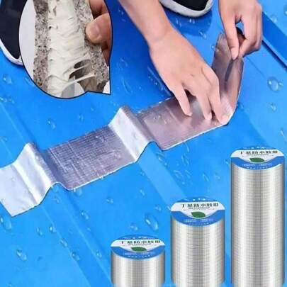 1 Roll 100cm-500cm Long Waterproof Roof Tape, Ceiling Leak-Proof Tape, Crack Repair, Pipeline Leak-Proof Tape, Wall Leak-Proof Sticker, Super Nano Tape, Asphalt Shingle Leak-Proof Patch