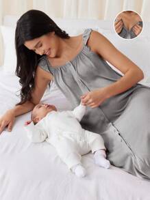 SHEIN 医院用产妇分娩服 - 淺灰色 - 查看 1