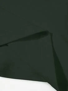 SHEIN LUNE 女士休闲骷髅和猫咪图案印花短袖 T 恤，舒适百搭，适合日常穿着 - 軍綠色 - 查看 4