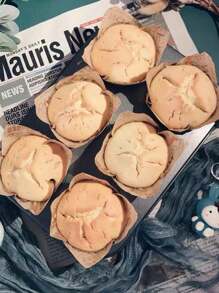 50pcs Tulip Cupcake Liners, Muffin Cups, Flambe Cups Disposable & High Temperature Resistant Baking Cups, Grease-Resistant Paper Tray Valentine's Day, Valentines Wedding, Birthday,Ramadan Decor,Easter,Easter Decor,Kitchen Organization And Storage,Baking,Baking Supplies,School Stuff, Kitchen Decor. - Khaki - View 6