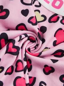 1 pieza Panty de niña con estampado de corazón dulce y fresco - Multicolor - Ver 5