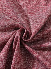 Tween Girls 活力红色字母印花 T 恤，活力十足的美式复古风，采用优质阳离子面料制成，柔软亲肤 - 酒紅色 - 查看 4