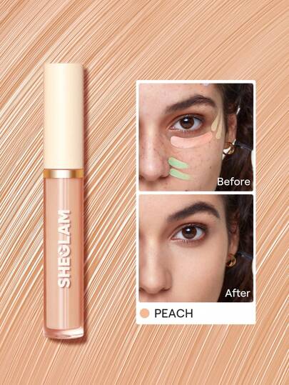 SHEGLAM Like Magic Color Correcting Concealer-Peach Corrector Liquid Concealer LåNgvarig Ljusande Full TäCkning ViktlöS Hela Dagen Hydrate Concealer Jul Vinter Concealer MäRke SköNhet Smink Kosmetika FöR Kvinnor Och Flickor Perfekt FöR Vinter VåR Idealisk FöR Y2K Elegant Mode Passande FöR FöDelsedag GåVa Fest Klar BäSt FäRg