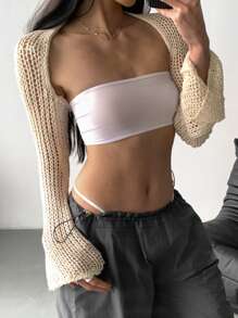 StreetHx 女式街头风格纯色轻便休闲针织开衫，春夏，女式夏季服装