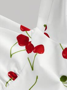 SHEIN MOD 大码女式无袖连衣裙，配有内置胸罩和后肩带 - 彩色 - 查看 3