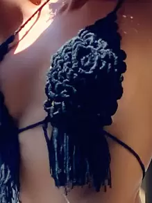 Swim Vcay 2pcs/Set Handmade Crochet Solid Black Bikini Cover Up, Ibiza Outfit For Summer Beach Vacation