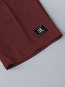 SHEIN 2pcs/Set Tween Boy Solid Color Round Neck Short Sleeve T-Shirt And Shorts, Minimalist And Fashionable For Summer