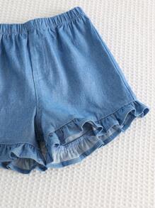 Cozy Pixies Conjunto de 2 piezas para bebé niña: Blusa con cuello Peter Pan, estampado floral y mangas abullonadas + Shorts de cintura elástica - Multicolor - Ver 9