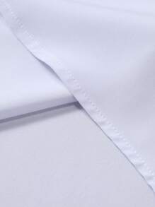 Manfinity Homme 男士休闲格子拼布短袖衬衫（不对称剪裁） - 白色 - 查看 4