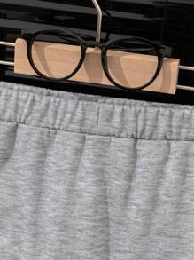 Young Girls' A-Line Ruffled Skirt, Fashion Gray Knitted Pocket Mini Skirt