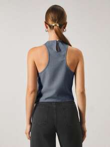 SHEIN Unity 女士 Office Siren 无袖上衣，内外设计，时尚风格