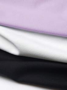 SHEIN EZwear Set de 3 tops bandeau de moda con volantes de unicolor para mujeres