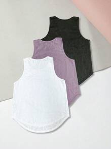 Easithlete 女士几何印花圆领日常健身运动背心 - 彩色 - 查看 2