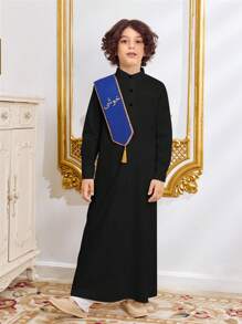 Tween Boy' Holiday Formal Shirt - Black - View 5